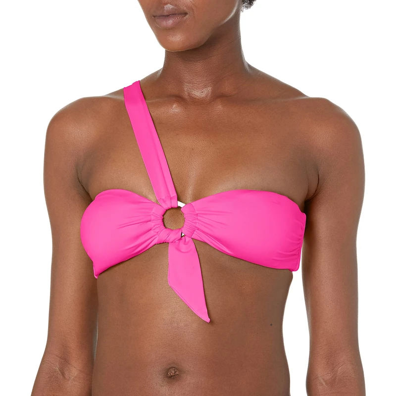 Seafolly Women's Active Ring Front Bandeau Bikini top, Ultra Pink Ultra Pink, 3 UK