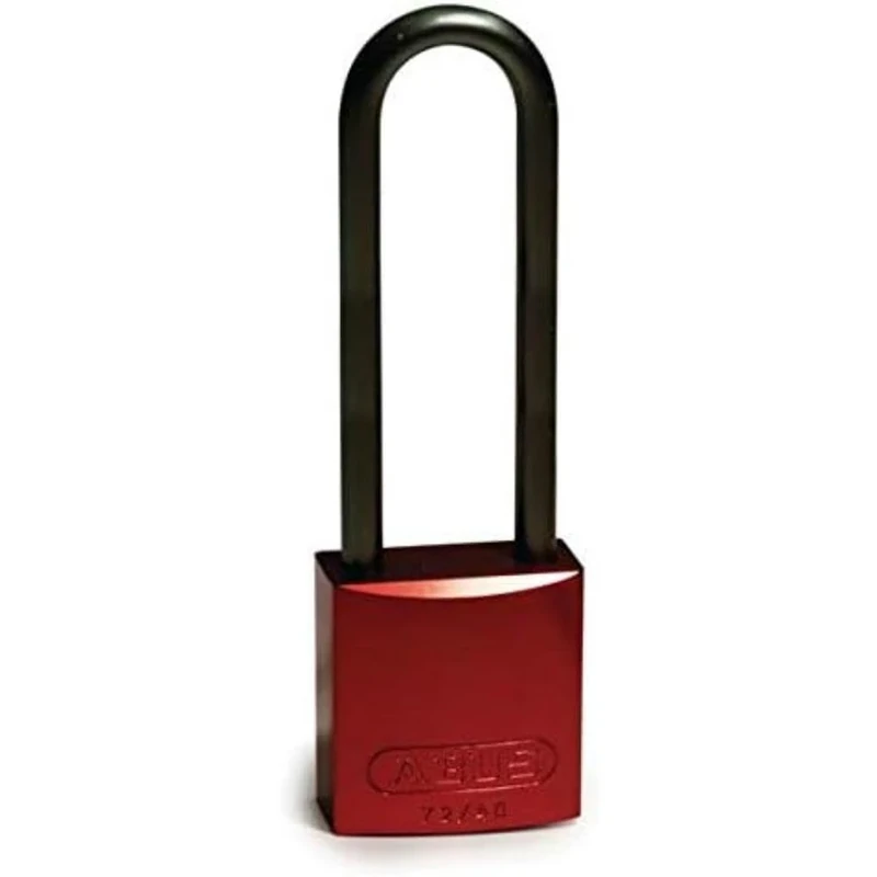 Aluminum Lockout Lock, 40mm x 119mm x 19mm, Red, Pack of 6