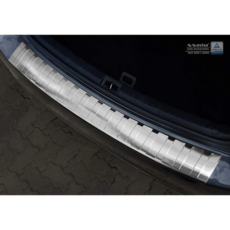 Avisa Stainless Steel Rear bumper protector compatible with BMW X3 (G01) 2017-2021 & Facelift 2021-2024 excl. M-Package 'Ribs', Silver