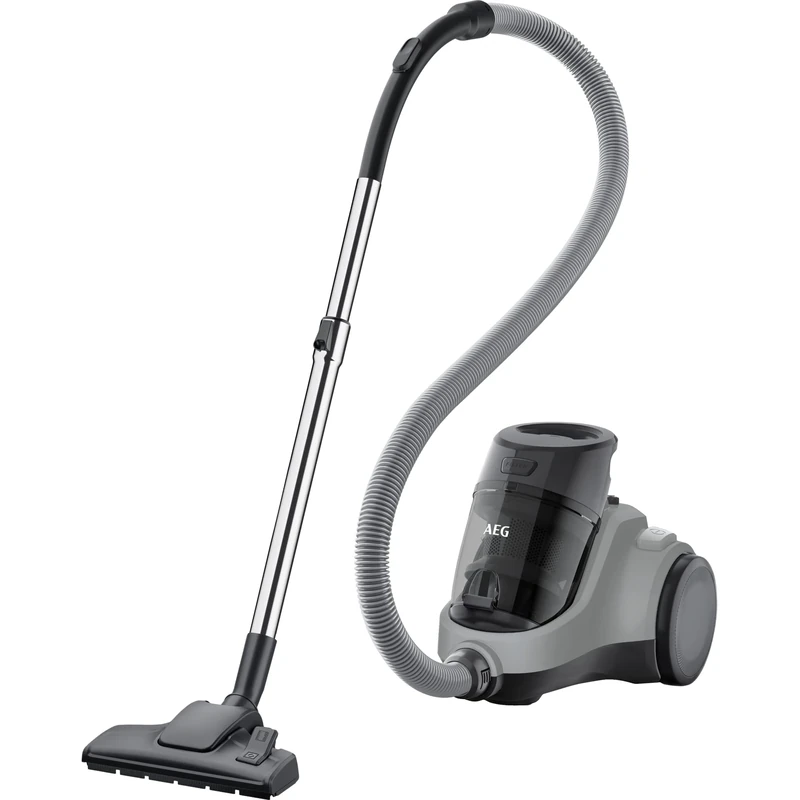 AEG LX5-2-2MG 750W Bagless Vacuum Cleaner 7m Range for Hard Floors and Carpets Front Wheel 360° Mineral Grey
