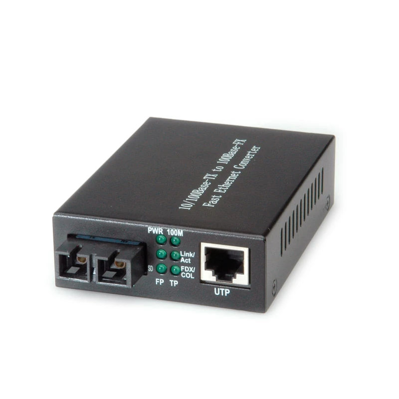 VALUE Fast Ethernet Converter Network Media Converter for Converting a Fast Ethernet TP Port to Multimode Fiber RJ-45 - SC