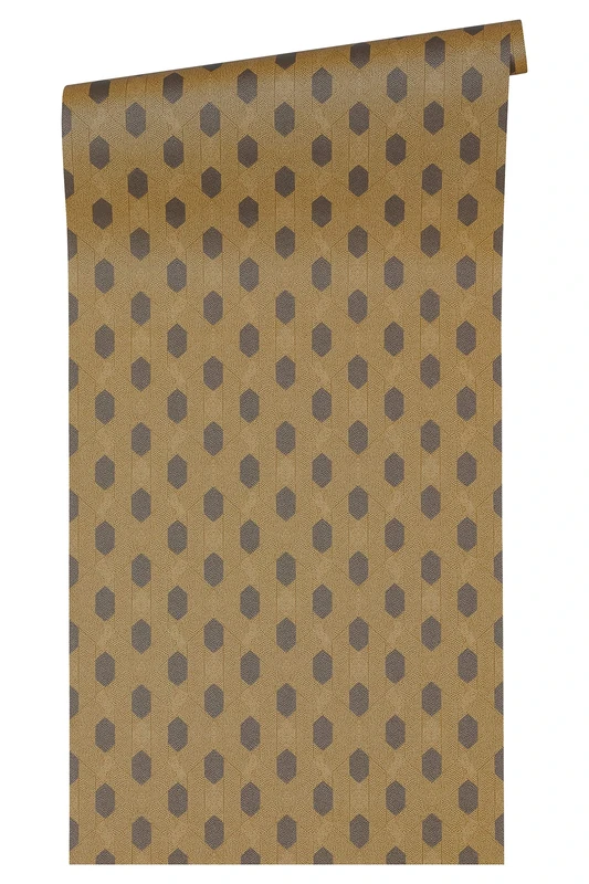 Architects Paper Absolutely Chic Non-Woven Wallpaper Geometric Graphic 10.05 m x 0.53 m Metallic Black Brown Made in Germany 369736 36973-6