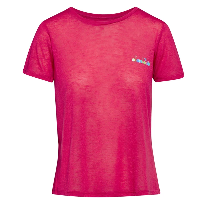 Diadora Women's Workout T-Shirt Berry Silver, S Outerwear, S - Image 1