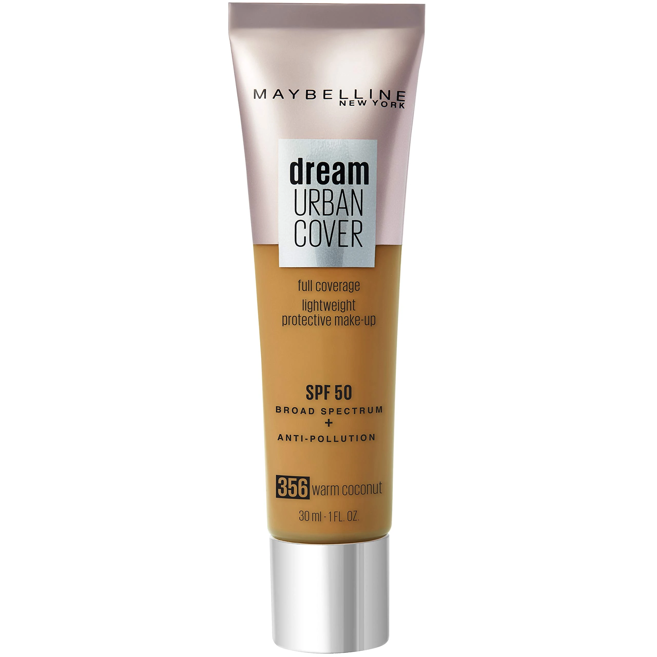 Maybelline Dream Urban Cover All-In-One Protective Makeup SPF 50 356 Warm Coconut