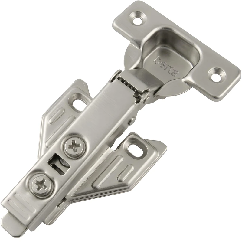 Berta 50-Pack, Full Overlay Cabinet Door Hinges,105 Degree Adjustable Concealed Kitchen Cabinet Hinges Soft Close for Face Frame Cabinet, with Screws - Durable and Easy Installation