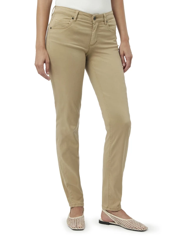 Marc OߴPolo Women's Slim Fit Trousers with Stretch, Beige (Norse Sand), W26/L34 - Image 1