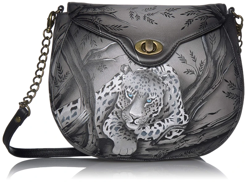 Anna by Anuschka Women's Sling Flap Shoulder Bag, African Leopard, One Size