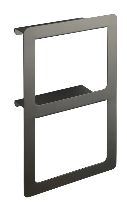 WENKO Montella Hand Towel Rail for Screwing, Rust-Proof Aluminium, Anthracite, grey, 27 x 44 x 12 cm