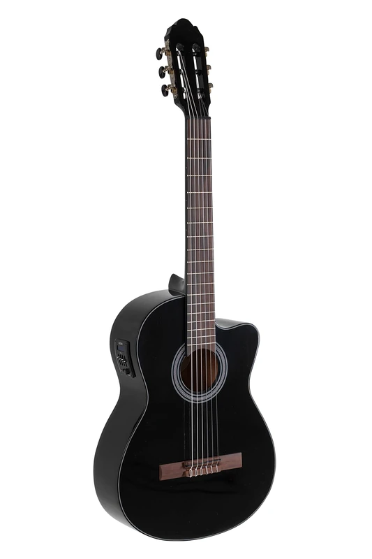 VGS Student Electric 4/4 Classical Guitar Black