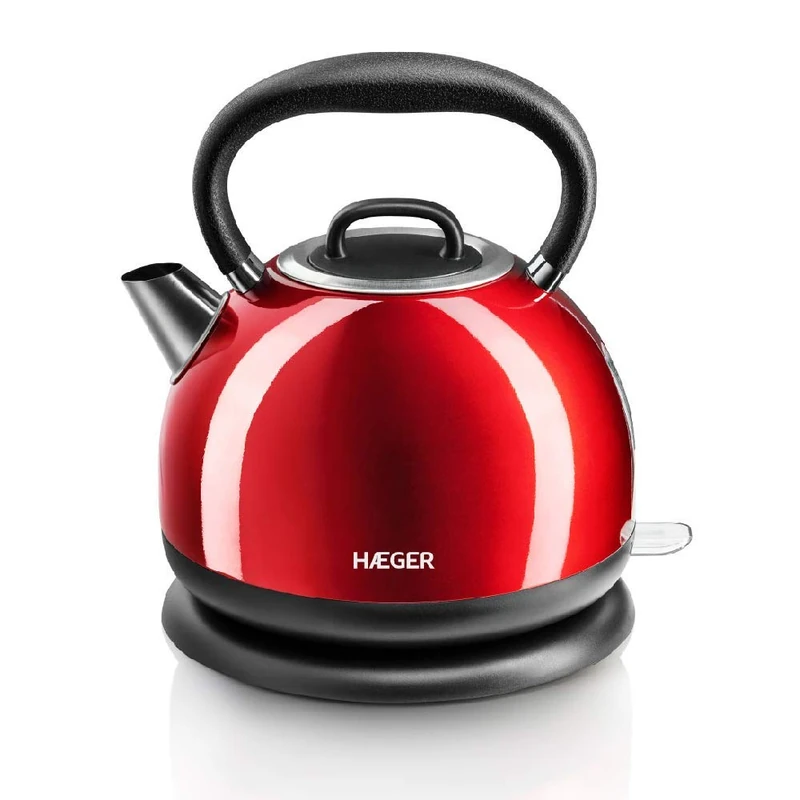 HERVIDOR ELÉCTRICO DE AGUA HAEGER RED Cherry - 2200W - 1.7L - SISTEMA SIN Cables - Cuerpo Y RESISTENCIA OCULTA INOX - Base ROTATIVA 360º - Image 1
