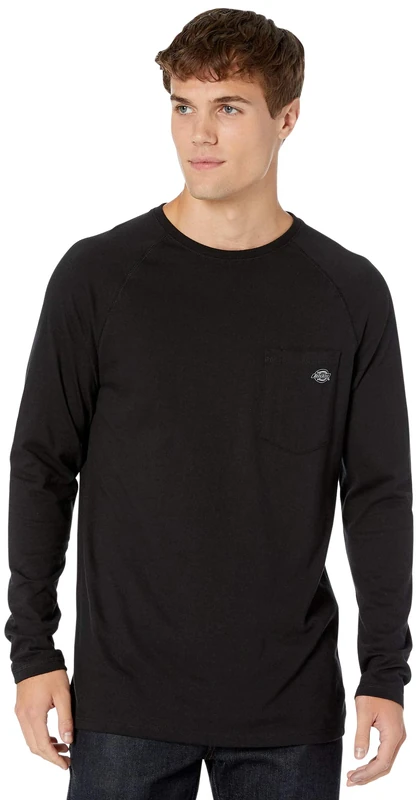 Dickies Men's Temp-iq Performance Cooling Long Sleeve T-Shirt, Black, Large Tall