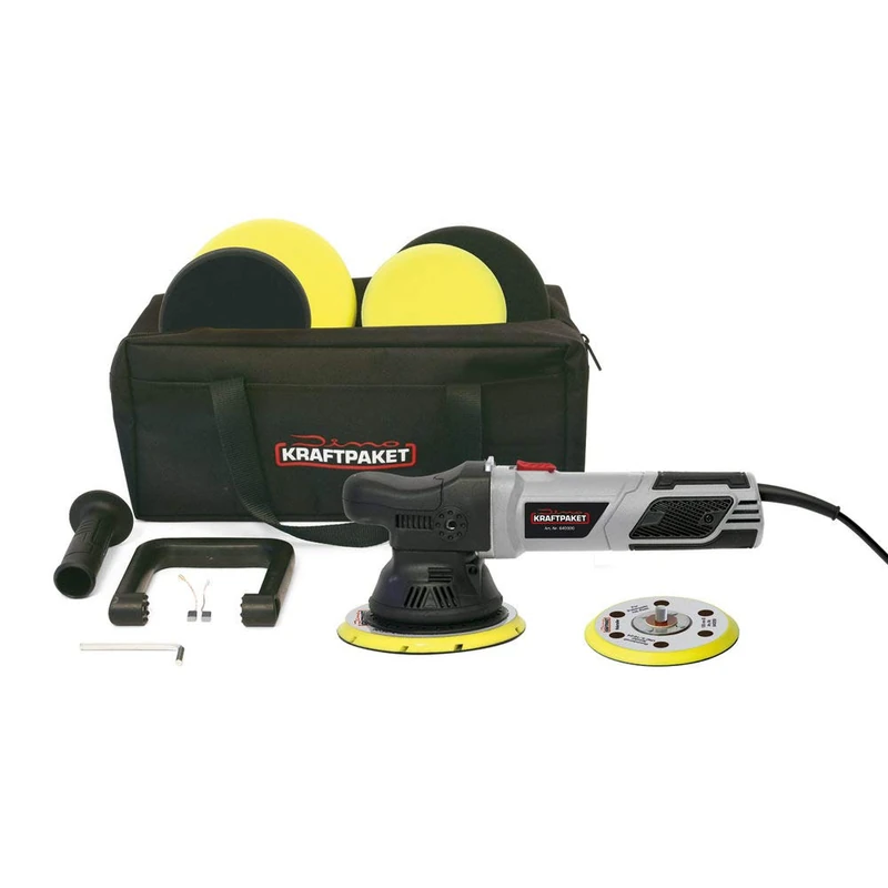Dino KRAFTPAKET Exzenterpoliermaschine Eccentric Polisher 230 V 900 W 1600-4200 U/Min 125/150 mm 21 mm Hub 640300