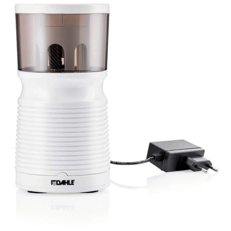 Dahle Electric Sharpener 210 (Pencil Sharpener for Pen Diameter 8 mm - 11 mm, Child Safe to GS Standards) White, 20.7 x 10.3 x 10.3