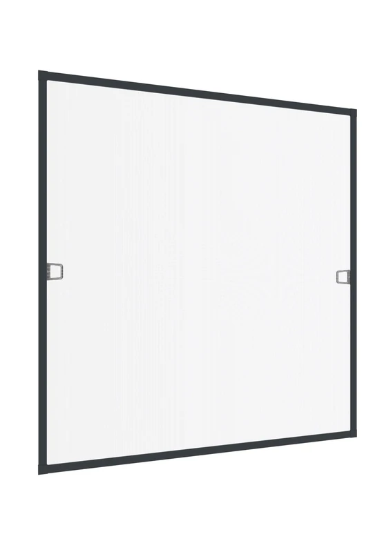 Windhager Insect Protection Tensioner Frame Fly Screen Aluminium Frame for Windows Ultra Flat Self-Assembly Kit 100 x 120 cm Anthracite 03967