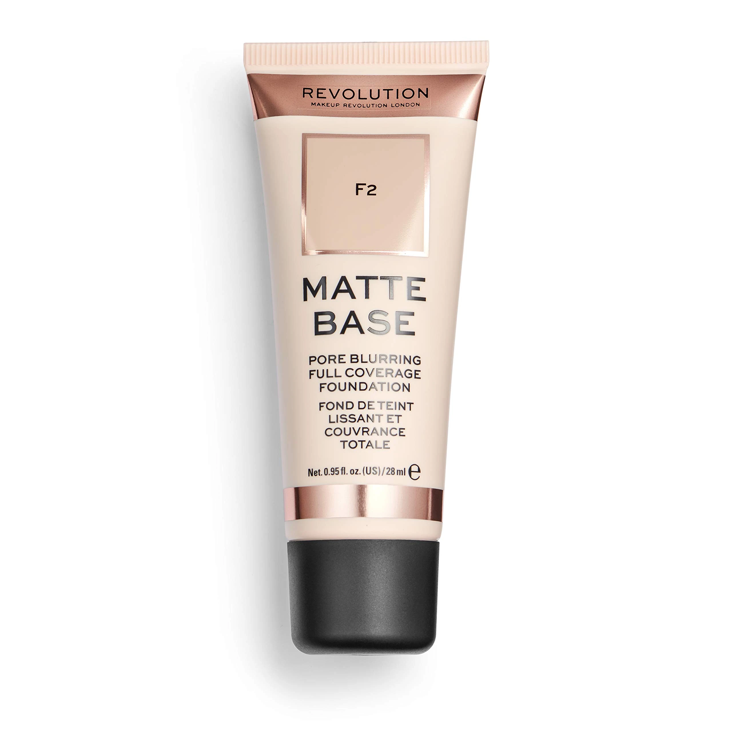 Revolution Beauty London, Matte Base, Foundation, F2, 28ml