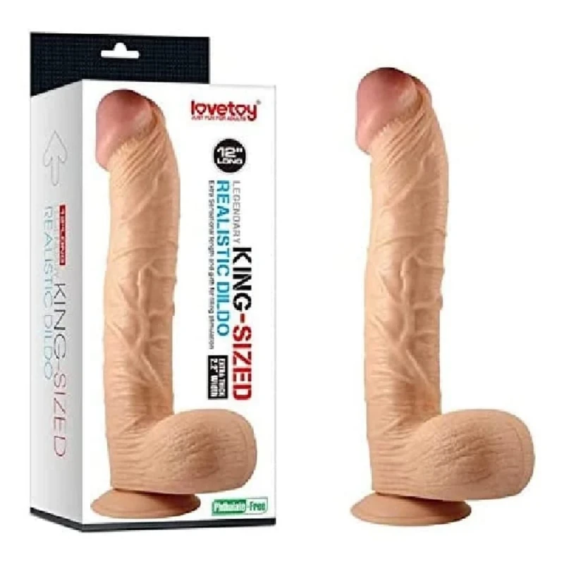Lovetoy King-Sized Legendary Realistic Dildo, 12-Inch