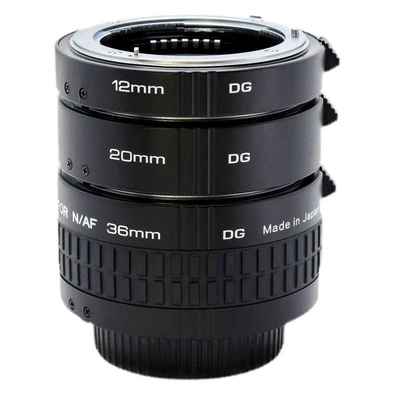 Kenko Macro Extension Tube Set for Nikon F-Mount, 12mm/20mm/36mm, Made in Japan