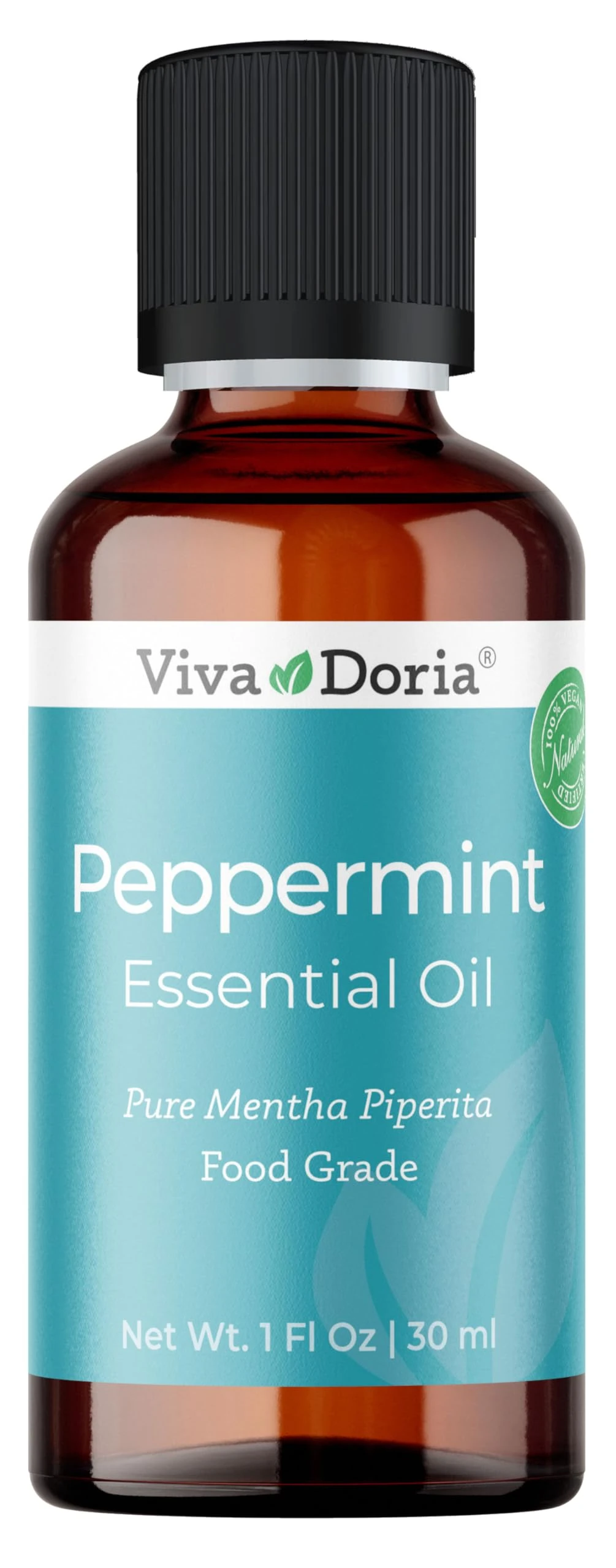 Viva Doria Pure Northwest Peppermint Essential Oil, Undiluted, Food Grade, Steam Distilled, 30 mL (1 Fluid Ounce)