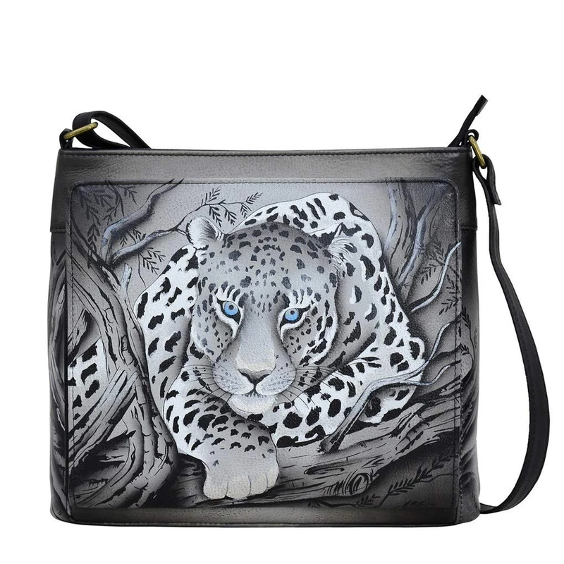 Anna by Anuschka Women's 8371 Cross Body, African Leopard, One Size