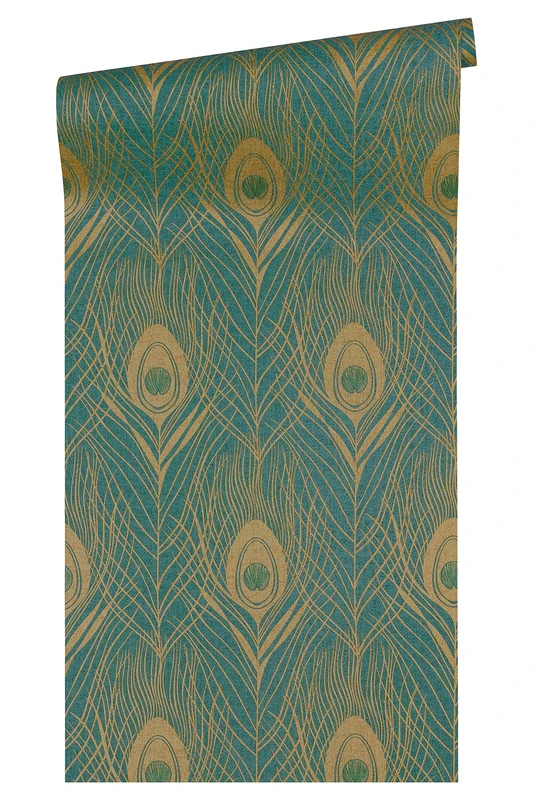 Architects Paper, Metallic, Green, Brown, 10.05 m x 0.53 m