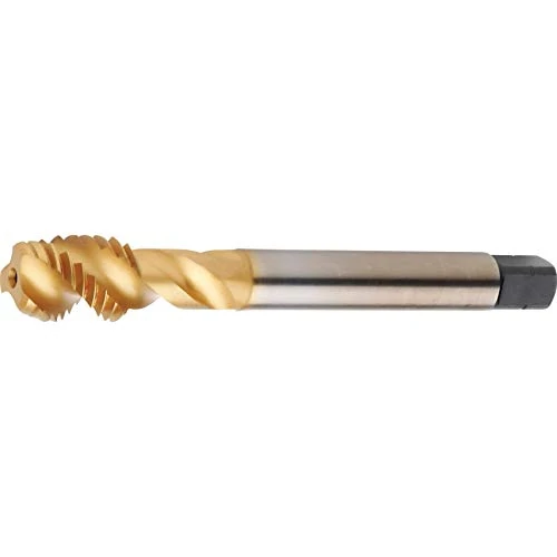 Dormer E002TINM20 Series E002TIN HSS-E-PM Spiral Flute Machine Tap BSP(G) with Tin Coated, ISO Standard, M20 x 2.50 mm Thread, 112 mm Length
