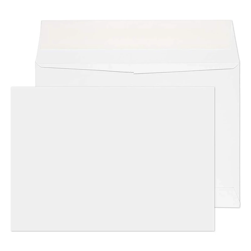 Blake Envelopes Purely Packaging OP50 Optima Ultra Weiß Karte Haftklebung Briefumschläge 210g/m² 162 x 229 mm | 250 Stück