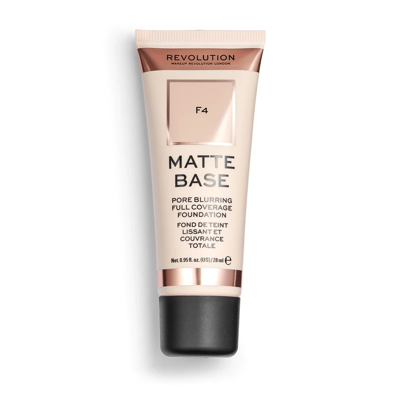 Makeup Revolution, Matte Base, Foundation, F4, 28ml