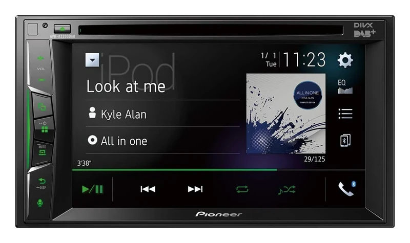 Pioneer AVH-A3200DAB2-Din 6.2" Multi-touchscreen multimedia player with DAB/DAB+ Digital Radio, WebLink, Bluetooth and a 13-band GEQ