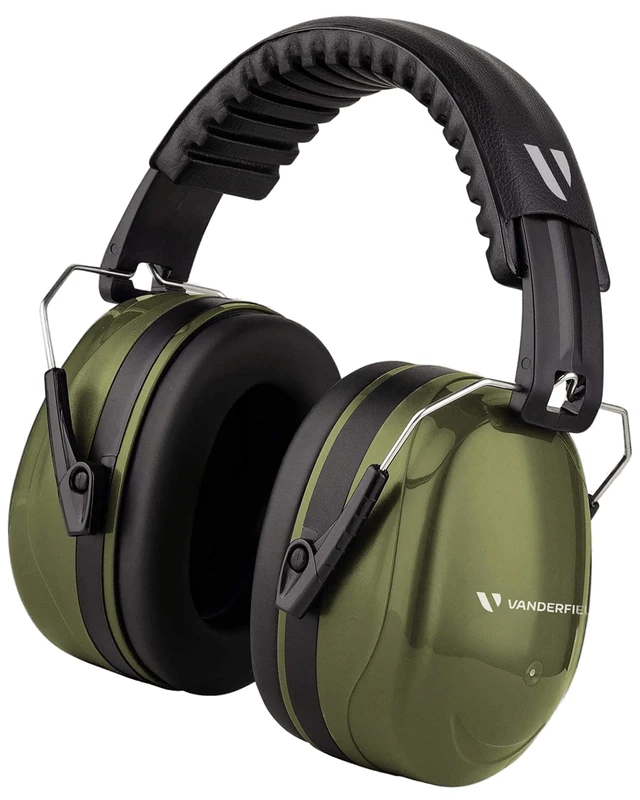 Vanderfields Premium Ear Defenders - Hearing Protection Earmuffs - Broad Spectrum Sound Reduction 36.1dB at 2K Hz Noise Cancelling - Headset Noise Cancellation Adults and Teens - Army Green