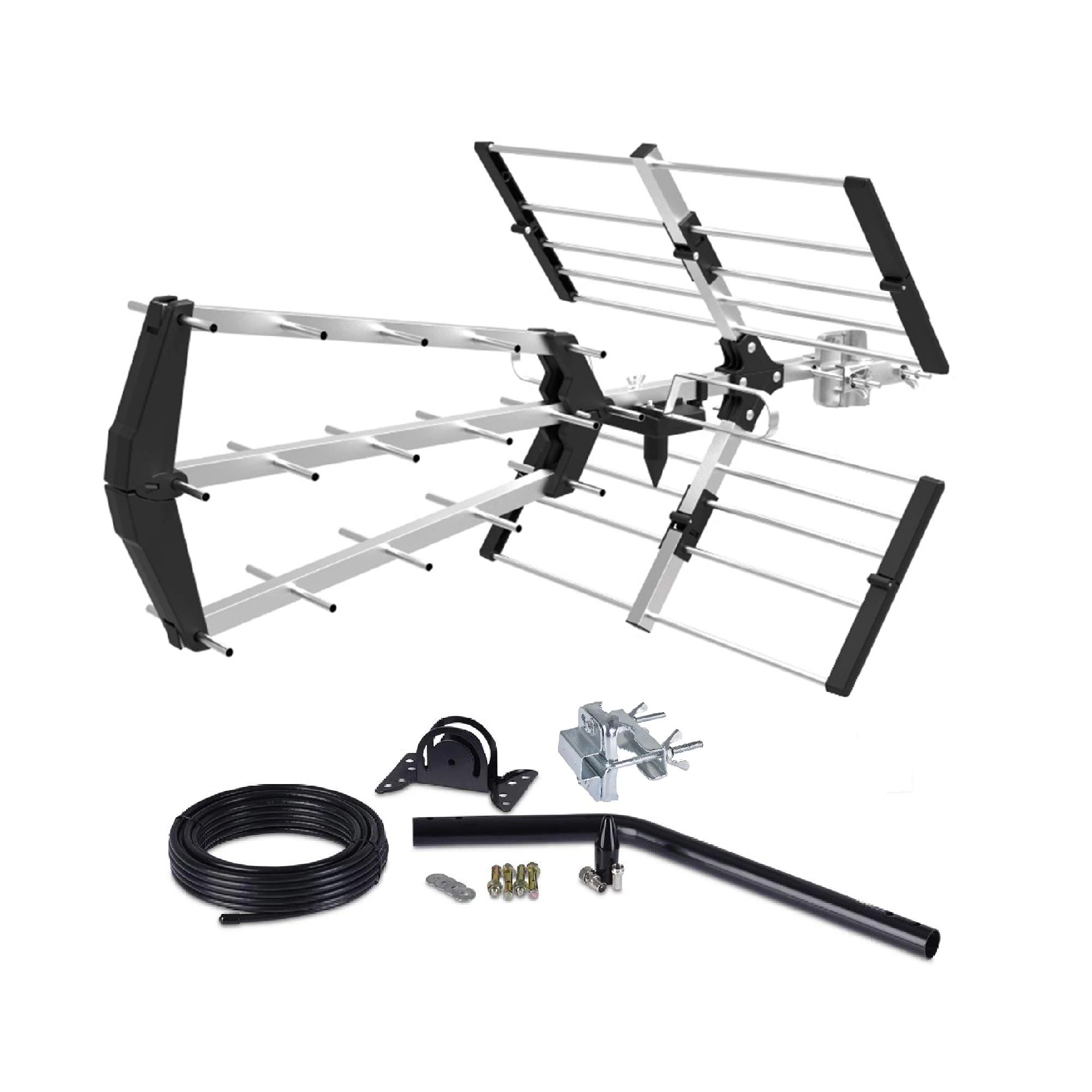 SSL 48 Element Tri Boom TV Aerial KIT Digital HD Freeview Loft/Outdoor Aerial Antenna 4G & 5G With Full Kit High Performance