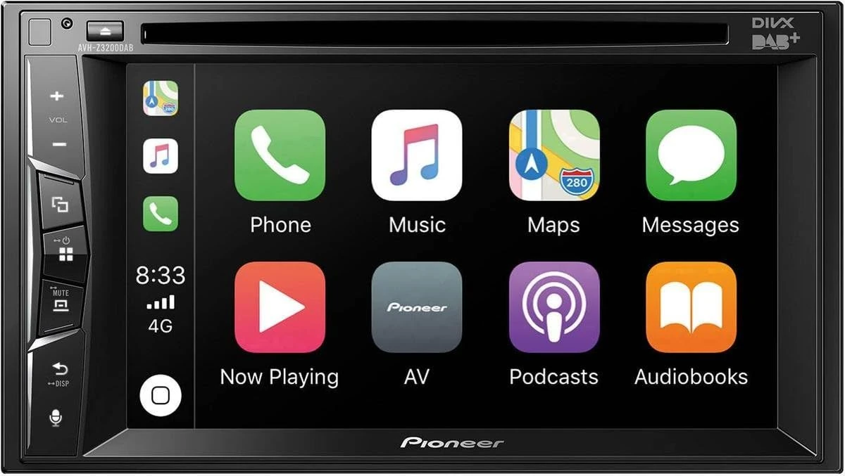 Pioneer AVH-Z3200DAB 2-Din 6.2" Multi-touchscreen multimedia player with Apple Carplay, DAB/DAB+ Digital Radio, Waze (Via Apple CarPlay), Bluetooth and a 13-band GEQ