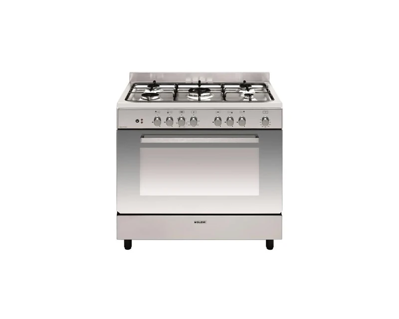 Airlux (GLEM PL) E-Cooker Stove 90 x 60 cm Stainless Steel – Multifunctional Electric Oven Catalysis 104 L – 6 Functions Including Ccha - Image 1