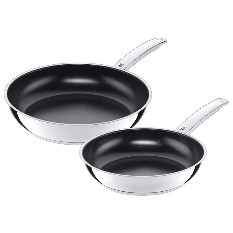 WMF Durado 2-Piece Frying Pan Set, Induction, 24, 28 cm, Cromargan Stainless Steel Coated, Ceramic Coating, Oven Safe