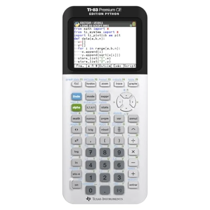 TEXAS INSTRUMENTS TI-83 Premium CE Edition Python – Graphing Calculator – Exam Mode