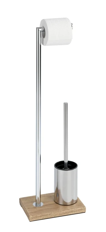 WENKO Marba 23706100 Toilet Brush Holder 22 x 74 x 15 cm Chrome Steel