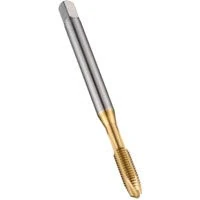 Dormer EP00TINM12 Series EP006TIN HSS-E-PM Spiral Point Machine Tap, Bright Finish, M12 x 1.75mm x 110mm