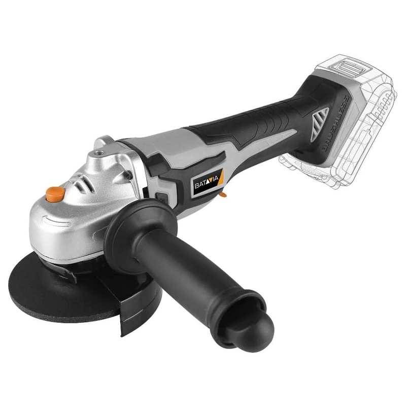 Batavia Maxxpack 18V Cordless Brushless Angle Grinder 115mm (Without Battery and Charger) - 18V Maxxpack Collection Ultra for DIY Professionals and Home use