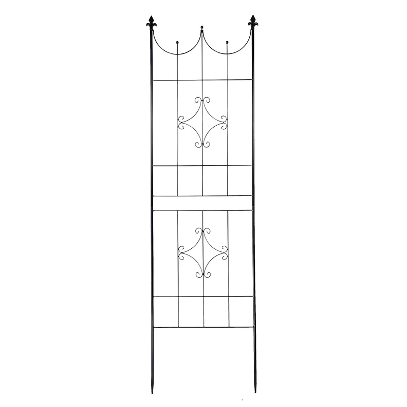 OUTOUR Larger Garden Trellis Plant Support Wire Lattice Grid Panel Stake Fence, 72"x20", for Climbing Plants, Potted Vines Vegetables Vining Flowers Ivy Roses Clematis, Lawn Backyard Patio, Black