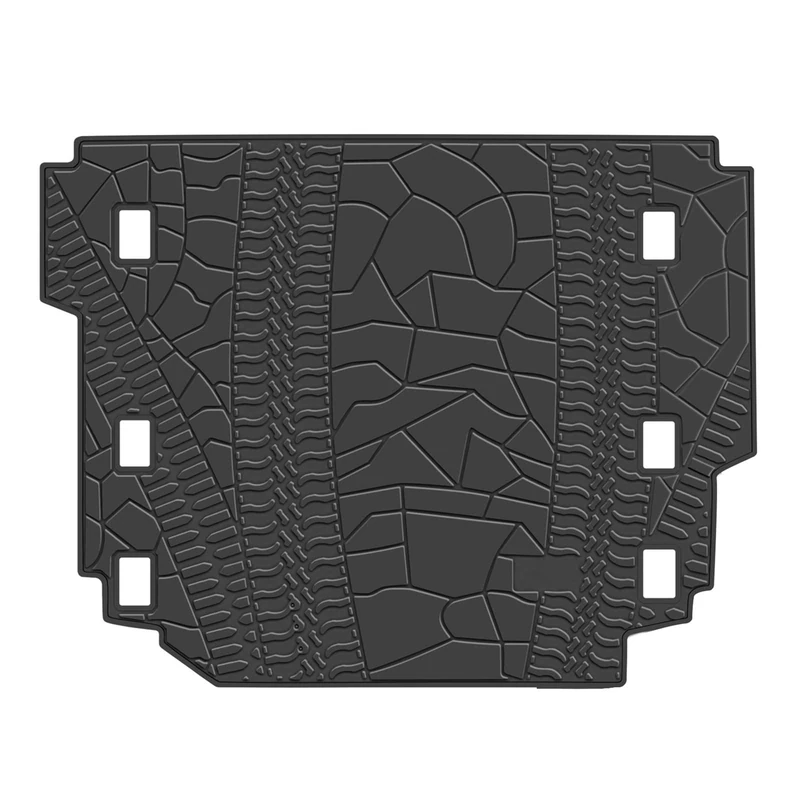 San Auto Cargo Liners Custom Fit for Jeep Wrangler Sahara Rubicon JL 2018 2019 2020 2021 2022 2023 All Weather Rubber Trunk Mats Unlimited 4x4 Door Without Subwoofer Heavy Duty Odorless - Not Fit 4XE