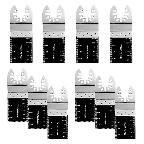 10X White Universal Oscillating Quick Release Saw Blades Set Multitool Tool Blade for Bosch Craftsman DeWalt Dremel FEIN Ridgid TCH Makita Milwaukee