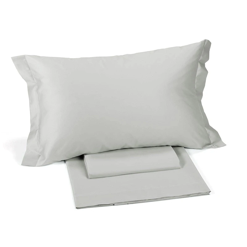 Caleffi 76669 Cotton Satin Class Bedding Set for Double Bed, Grey