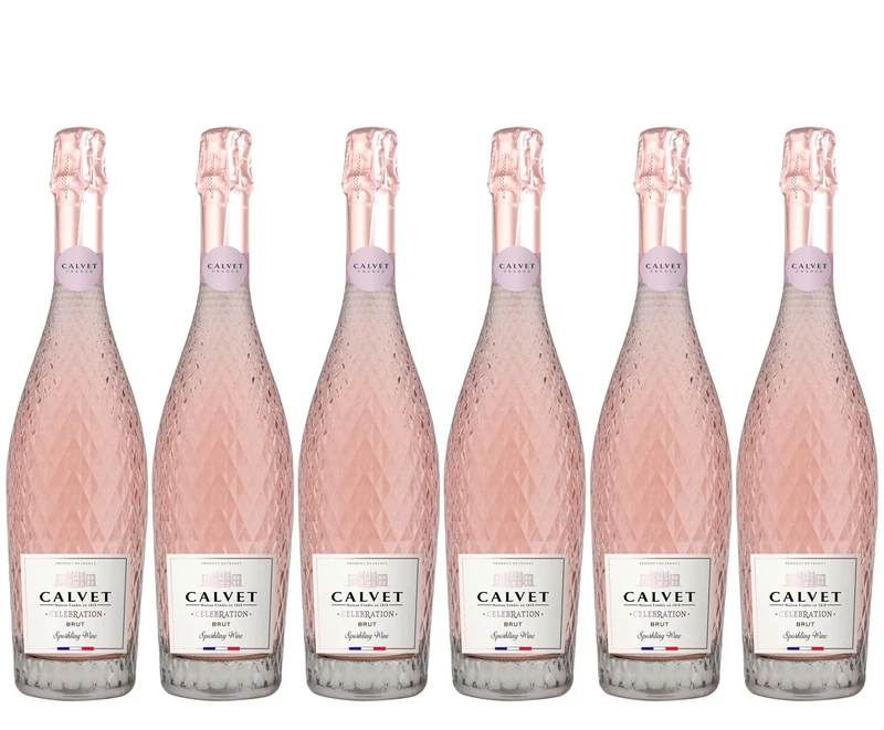 Calvet - Celebration Rosé Sparkling Wine – Fresh & Festive French Sparkling Rosé (6 x 0,75L)
