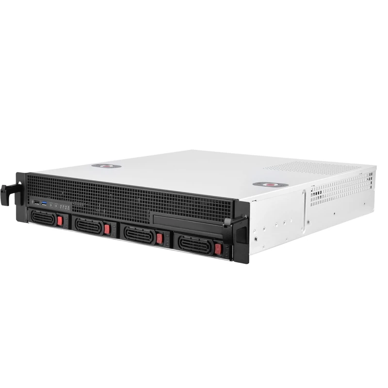 SilverStone SST-RM21-304 - 2U Rackmount Server Case supports 4x 2.5"/3.5" SAS/SATA HDD/SSD