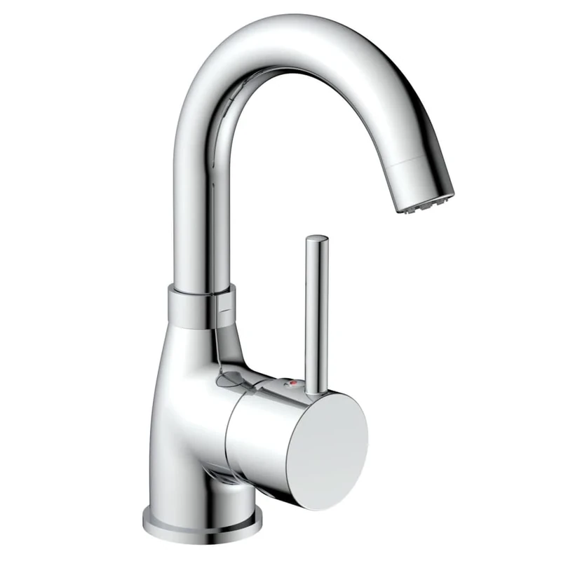 EISL Futura NI075FUTCR-LP Washbasin Mixer Tap Low Pressure Energy Saving 360° Swivel Bathroom Single Lever Mixer Tap Chrome