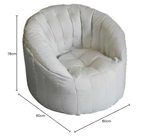 Esidra Talamo Italia - Round padded armchair, white color, Measurements 80 x 80 x 80 cm