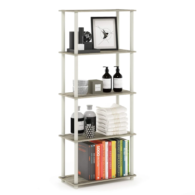 Furinno Toolless Shelves, Wood, Sonoma Oak/White, one size