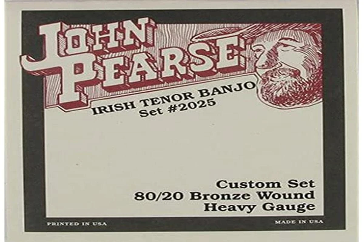 John Pearse Strings® 2025H For Irish Tenor Banjo - 80/20 Bronze wound - Heavy Gauge