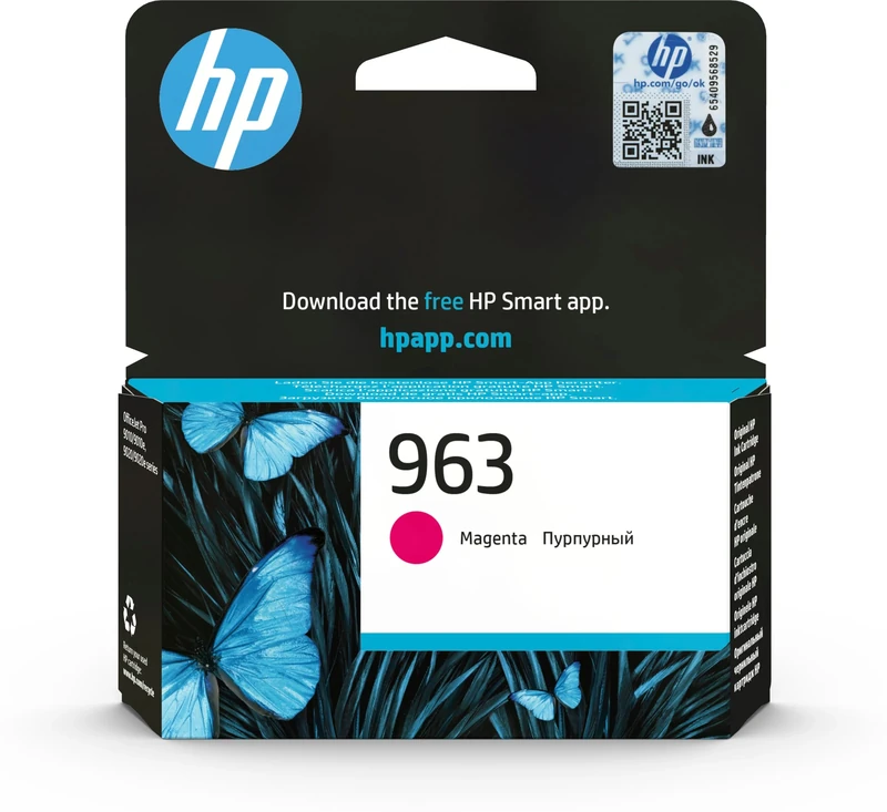 HP 3JA24AE 963 Original Ink Cartridge, Magenta, Single Pack