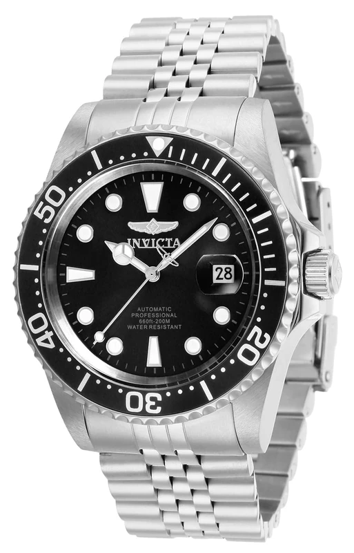 Invicta Pro Diver 30091 Men's Watch - Waterproof - Analogue - Automatic Movement - Stainless Steel with Black dial - 42mm