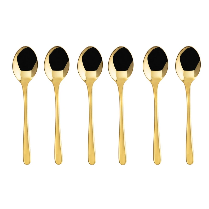 Sambonet 6 Coffee Spoons Taste Gold PVD 52553G37
